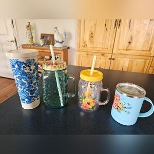 Four Pioneer Woman Cups